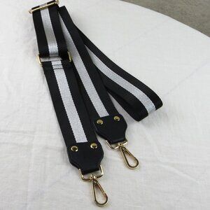 Source Unknown Black and Silver Bag Strap